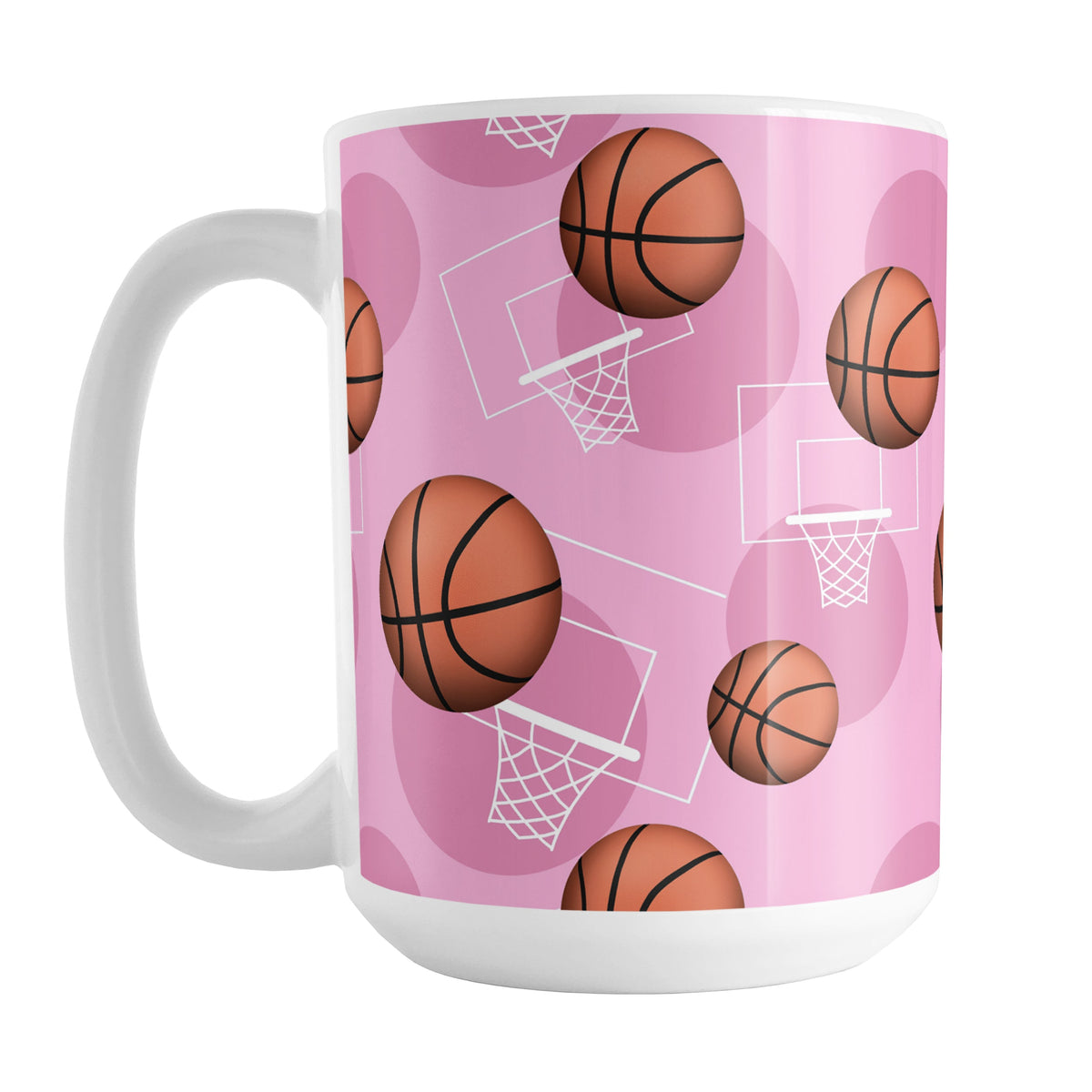 Pink Basketball Pattern Mug