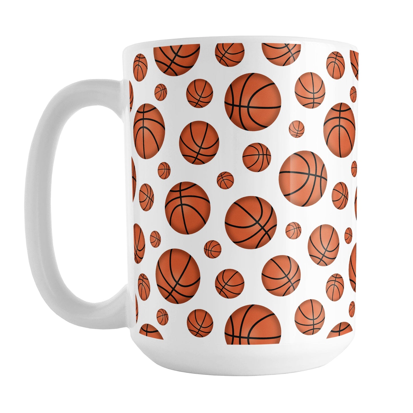 Basketballs Pattern Mug