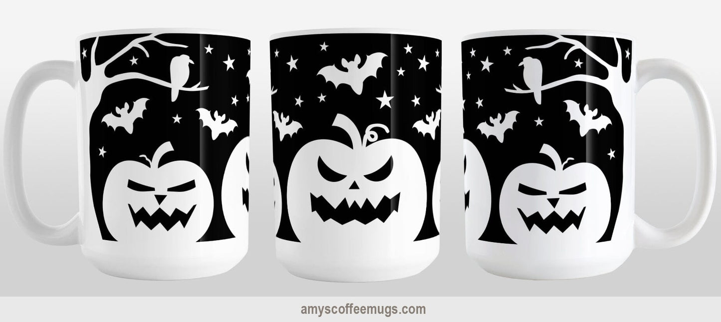 Black and White Halloween Mug