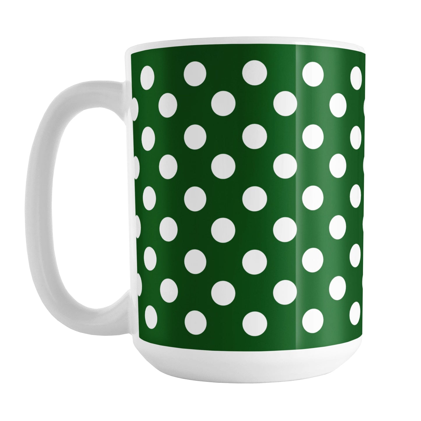 Dark Green Polka Dot Mug