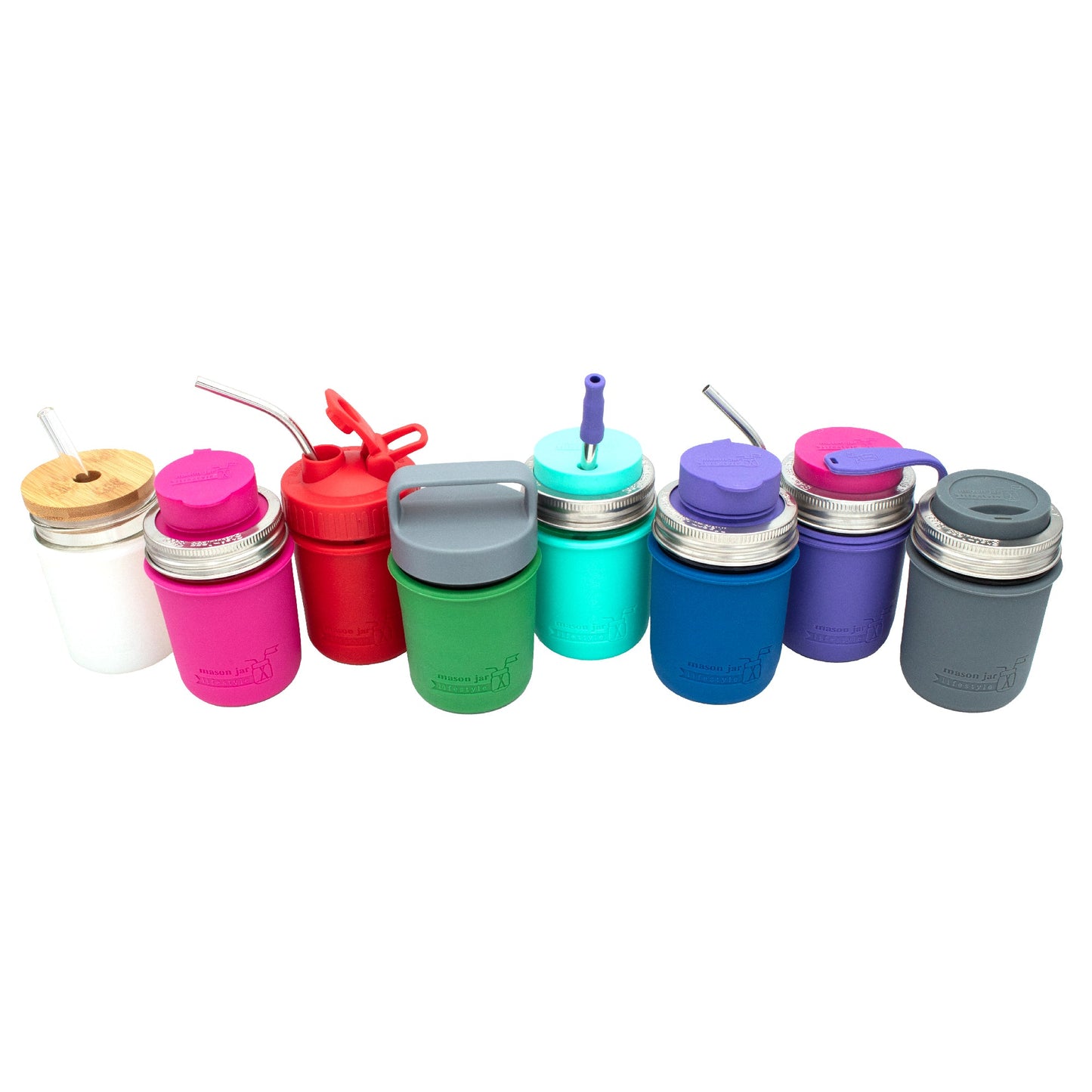Silicone Sleeve for Regular Mouth Half Pint 8oz Mason Jars