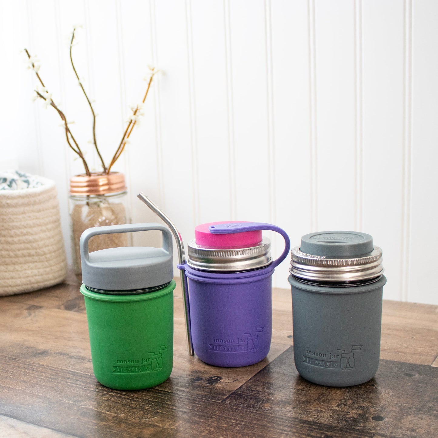 Silicone Sleeve for Regular Mouth Half Pint 8oz Mason Jars