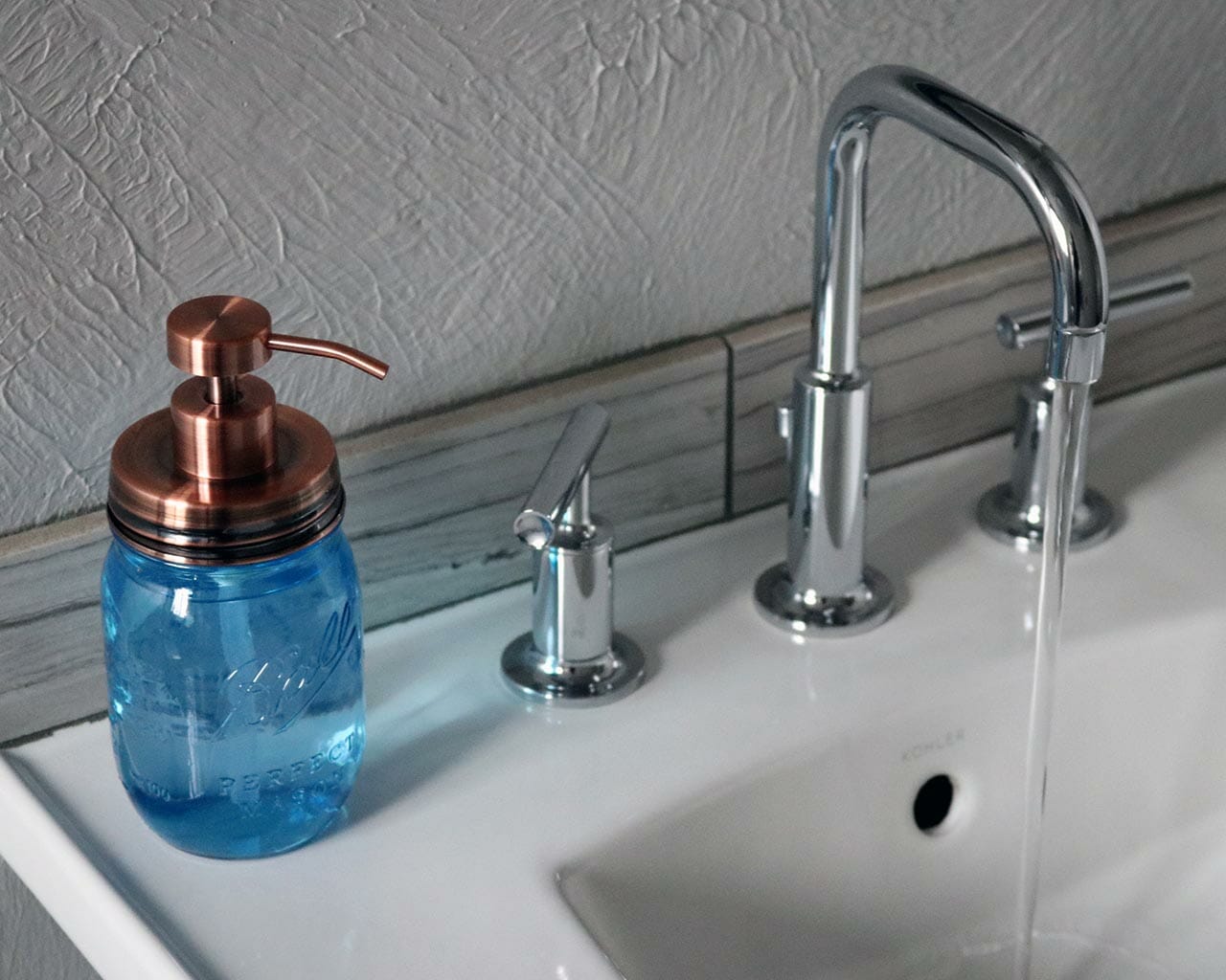 Vintage Copper Soap Pump Lid Kit for Regular Mouth Mason Jars