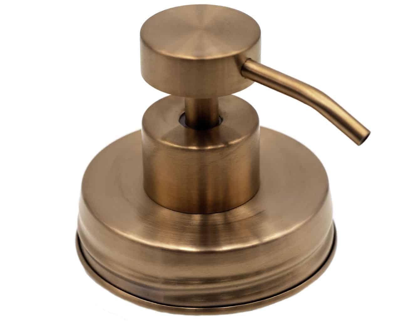 Rose Gold Soap Pump Lid Kit for Regular Mouth Mason Jars
