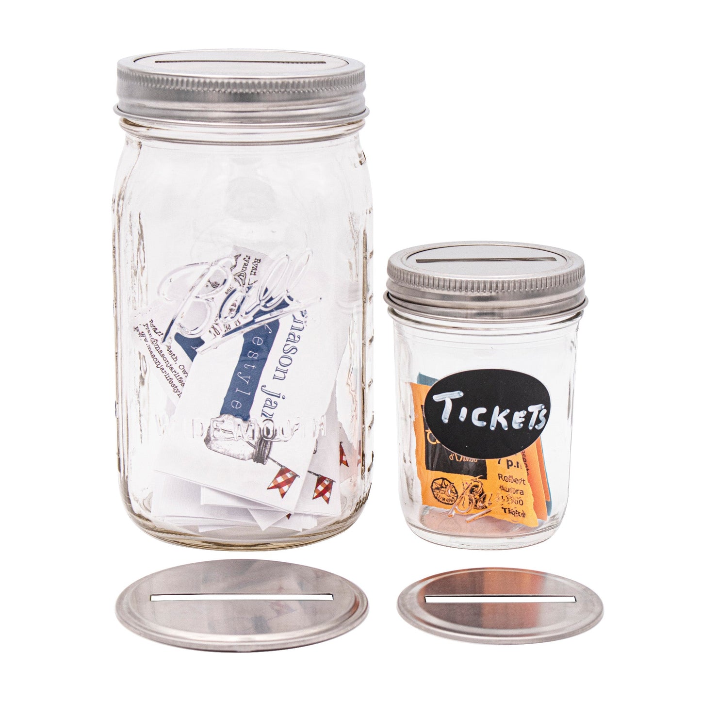 Coin Slot Bank Stainless Steel Lid Inserts for Mason Jars 10 Pack