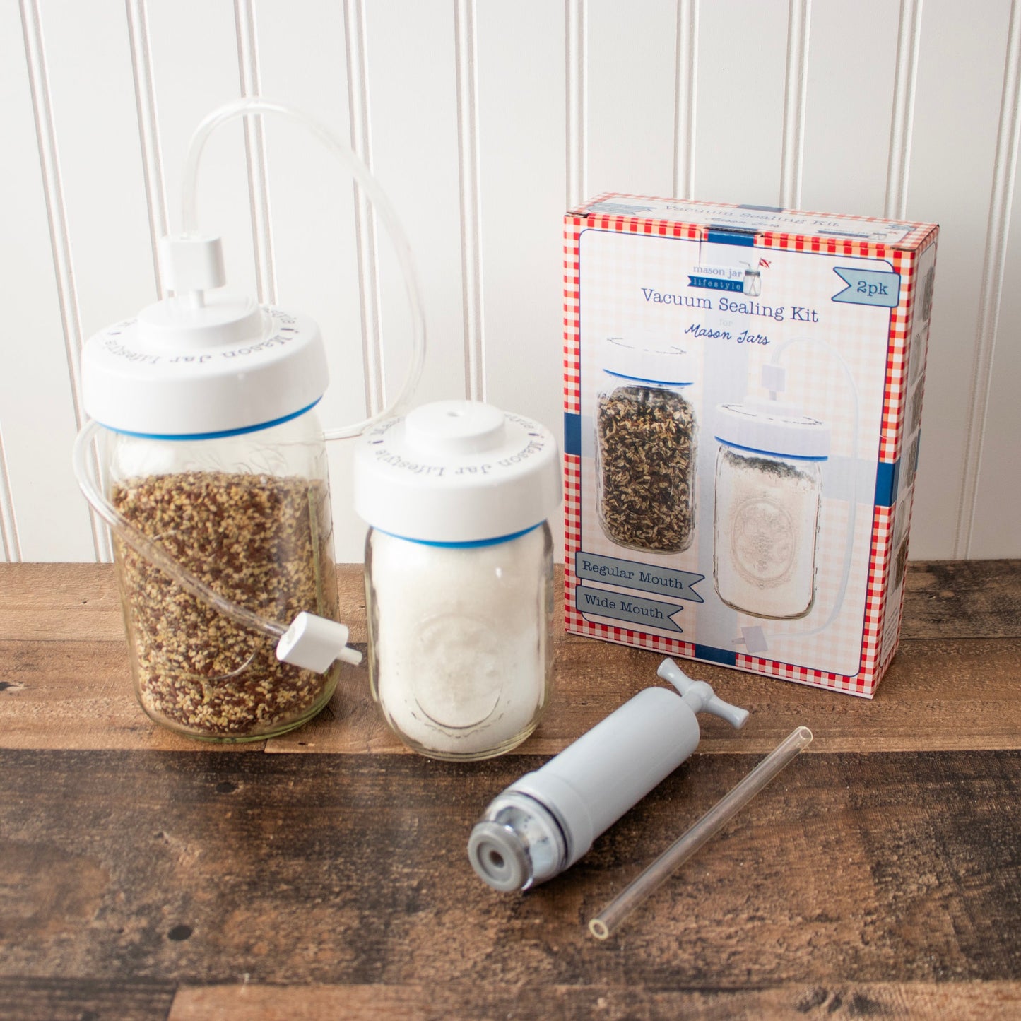Vacuum Sealing Kit for Regular and Wide Mouth Mason Jars