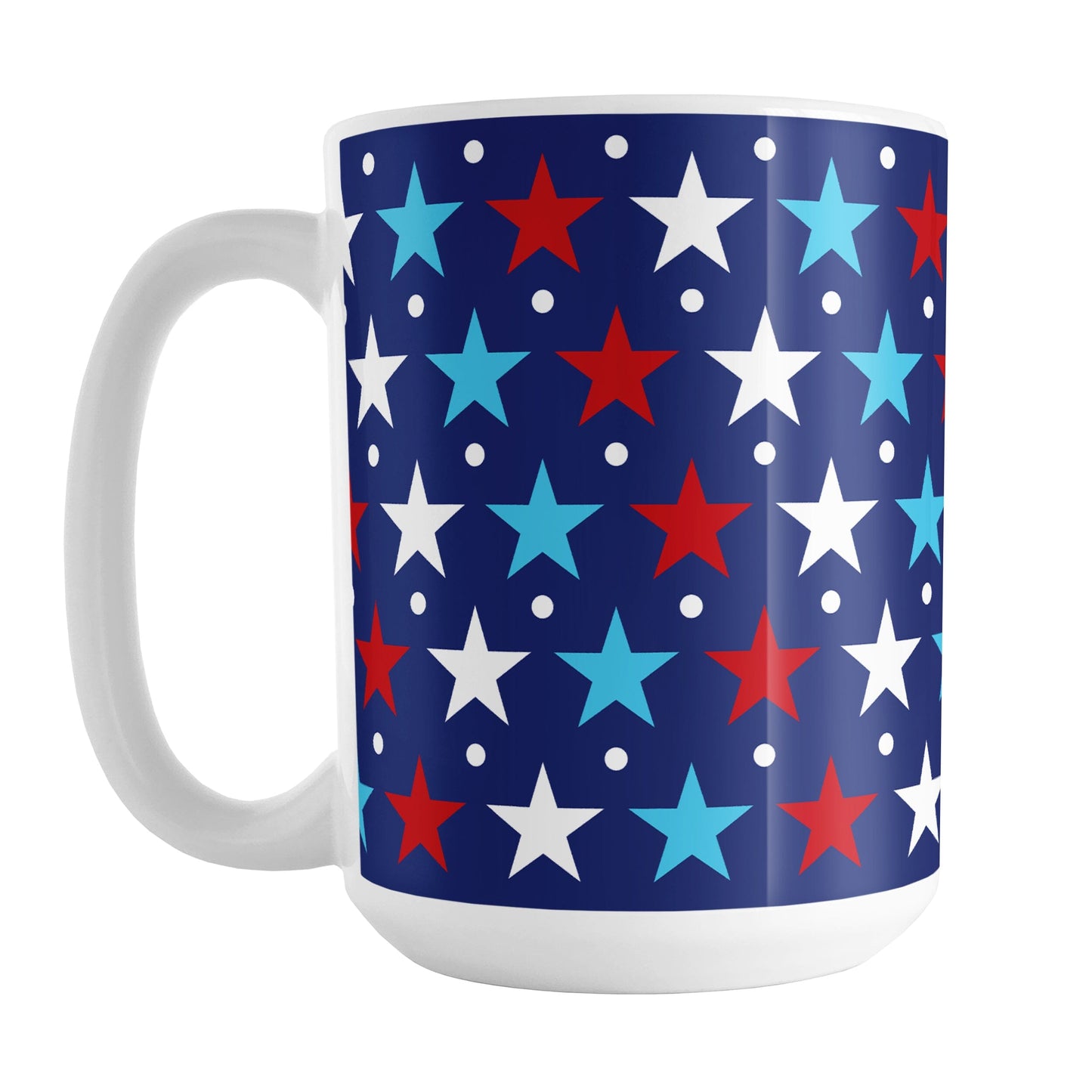 Patriotic Red White Blue Stars Mug