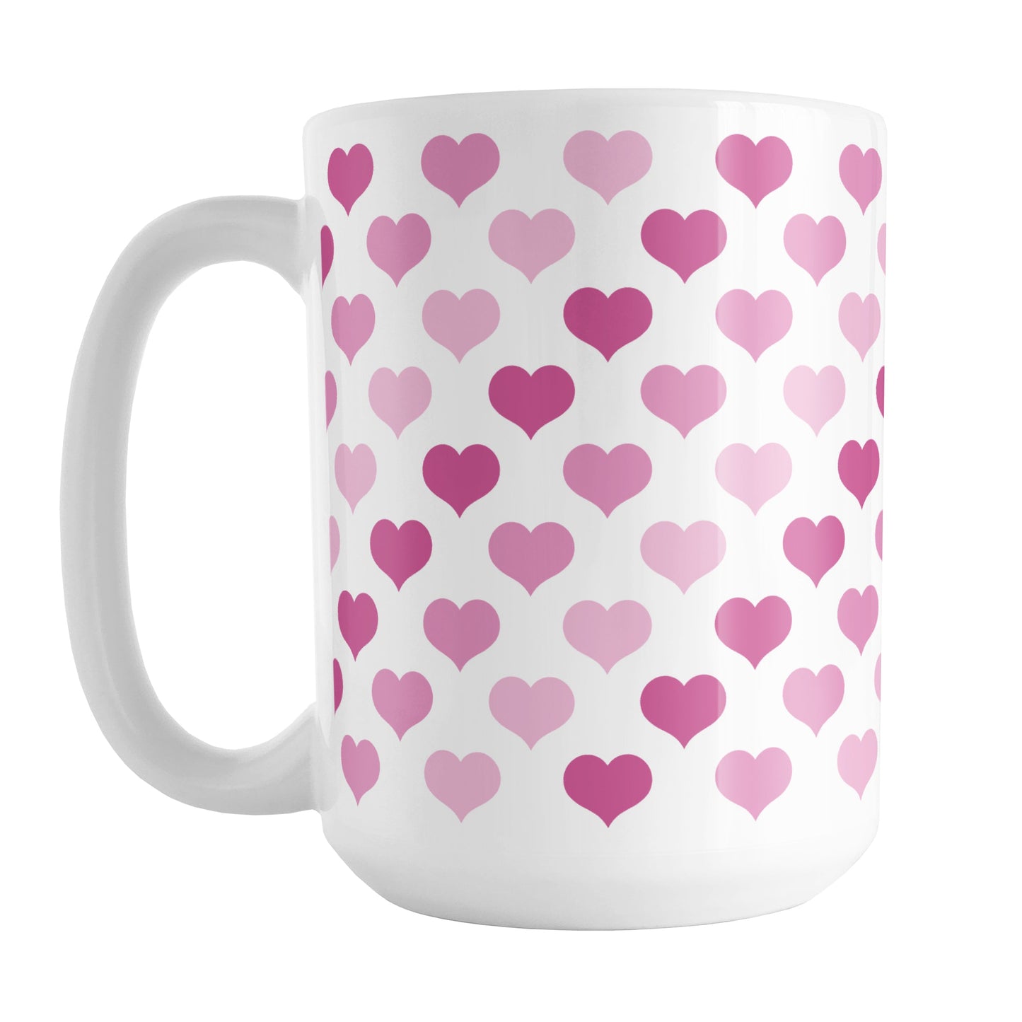Pink Hearts Pattern Mug