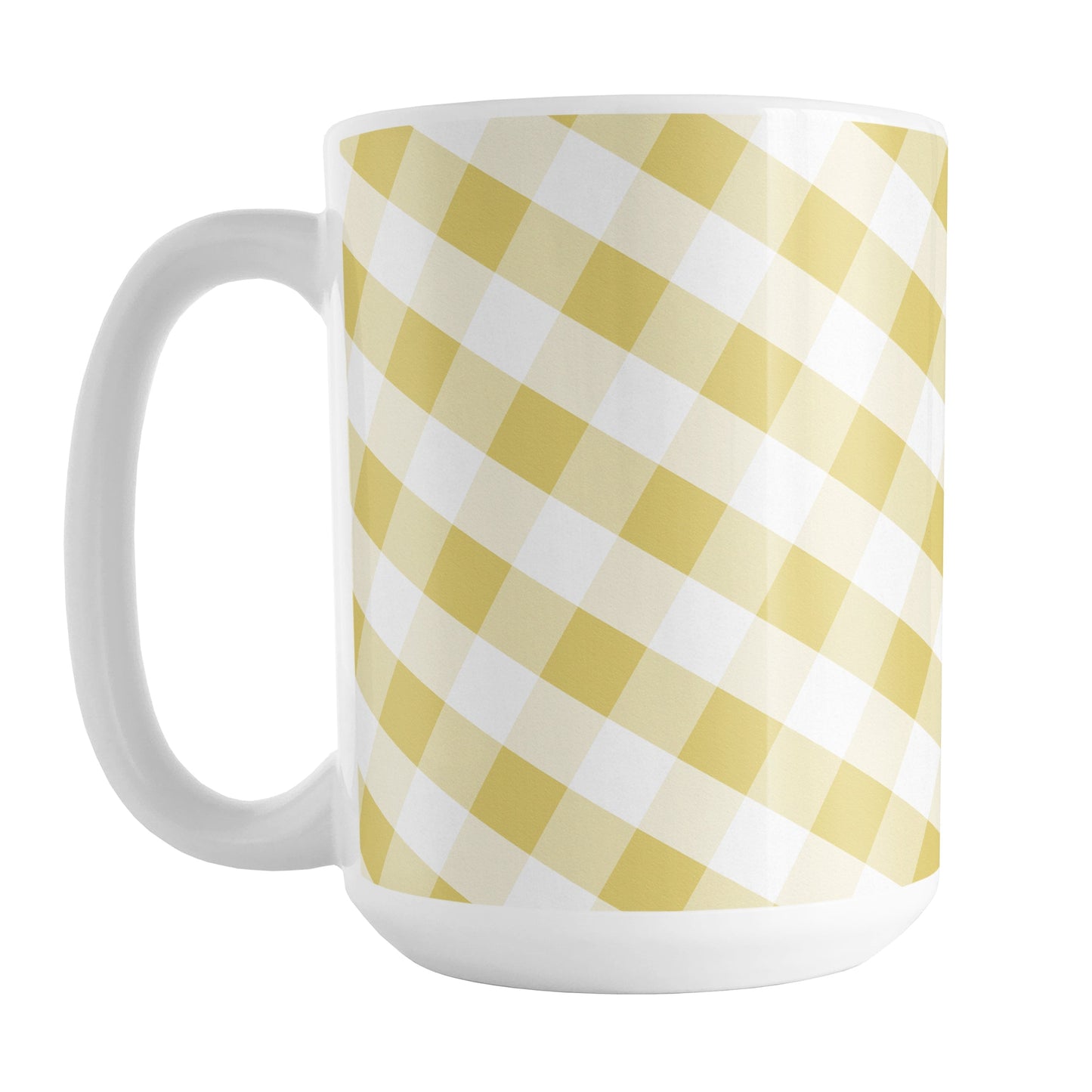 Yellow Gingham Mug