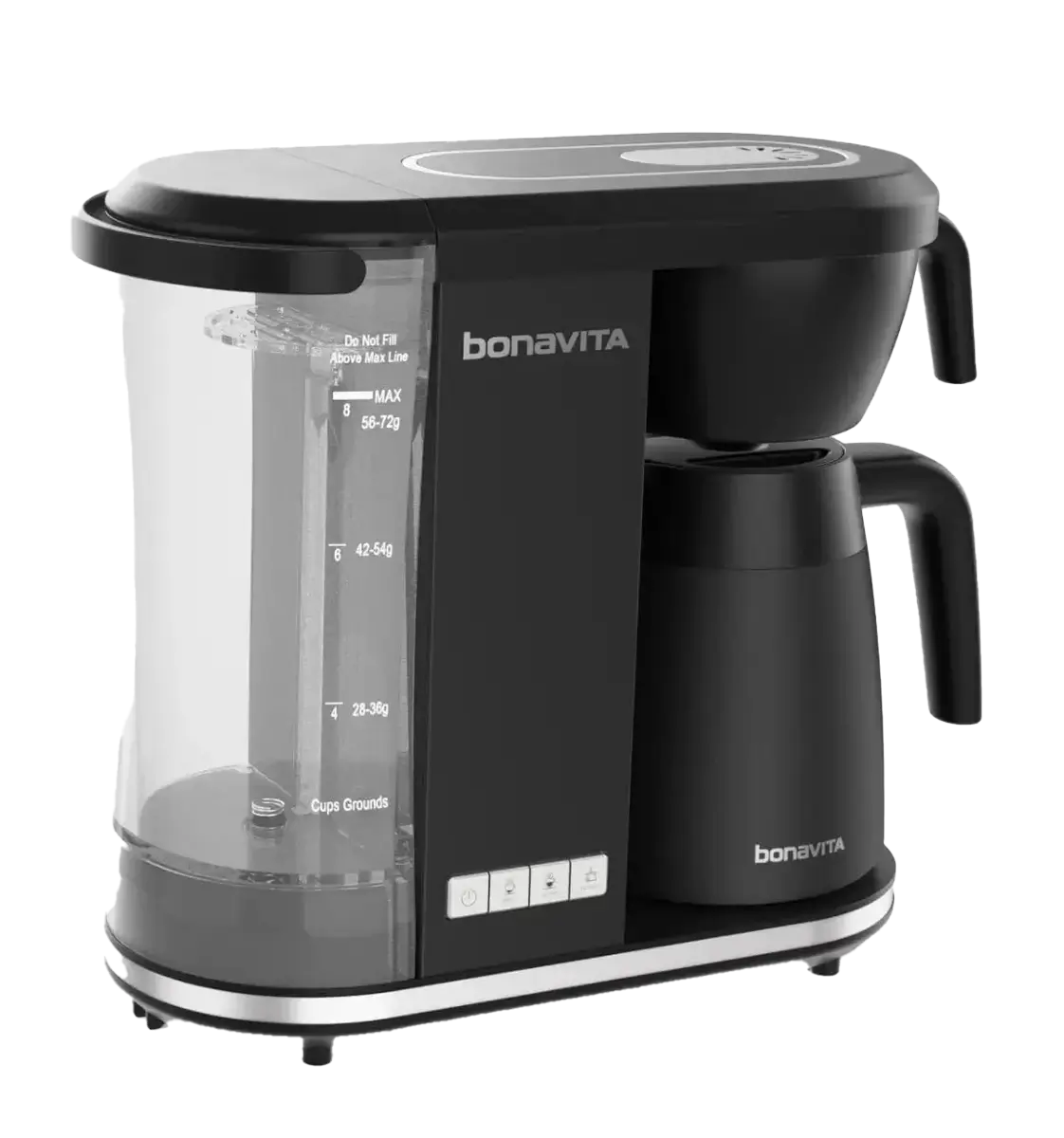 Bonavita Enthusiast 8-Cup Coffee Maker, Stainless Steel Carafe, Matte Black