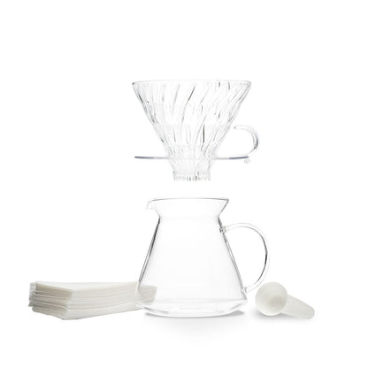 Hario V60 02 Simply Glass Pour Over Coffee Kit