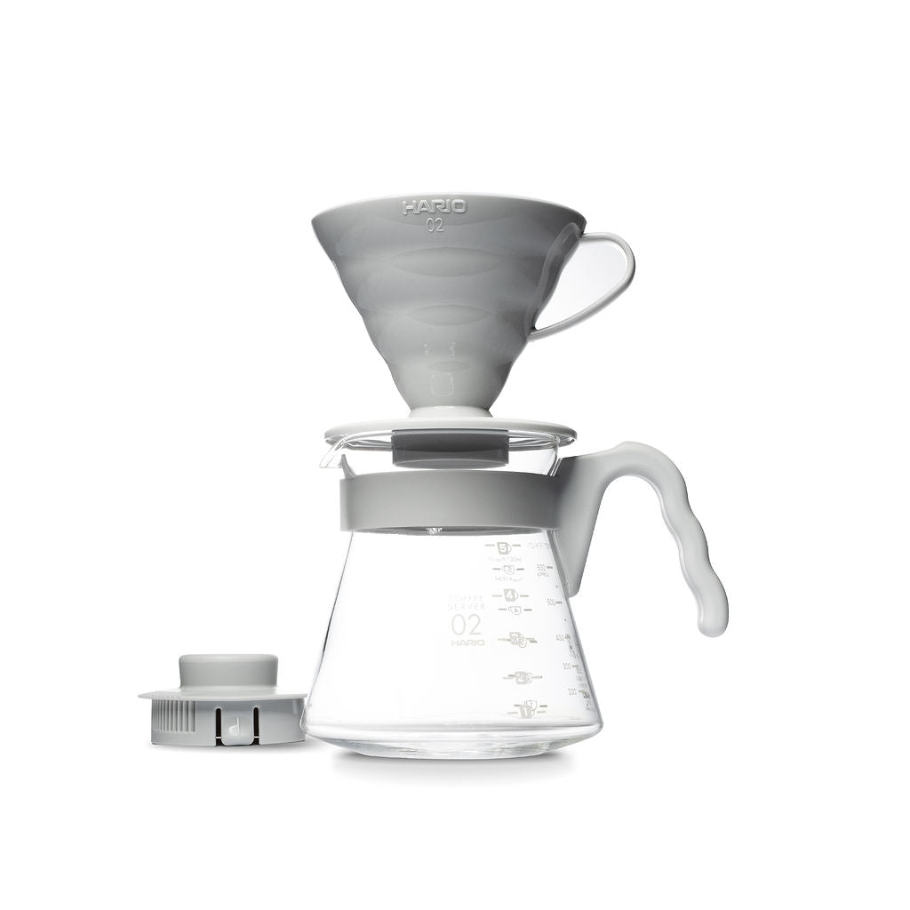 Hario V60 02 Pour Over Coffee Starter Kit - Pale Gray