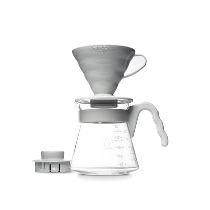 Hario V60 02 Pour Over Coffee Starter Kit - Pale Gray