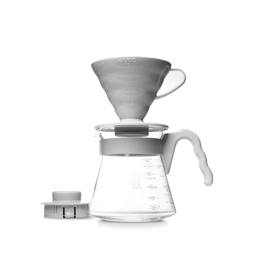 Hario V60 02 Pour Over Coffee Starter Kit - Pale Gray