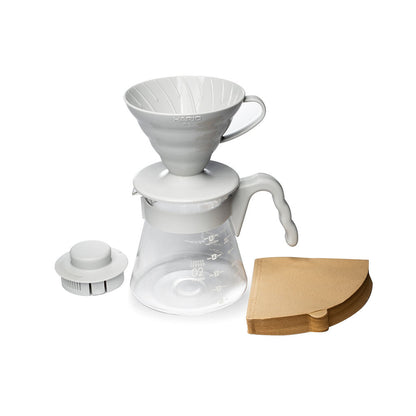 Hario V60 02 Pour Over Coffee Starter Kit - Pale Gray