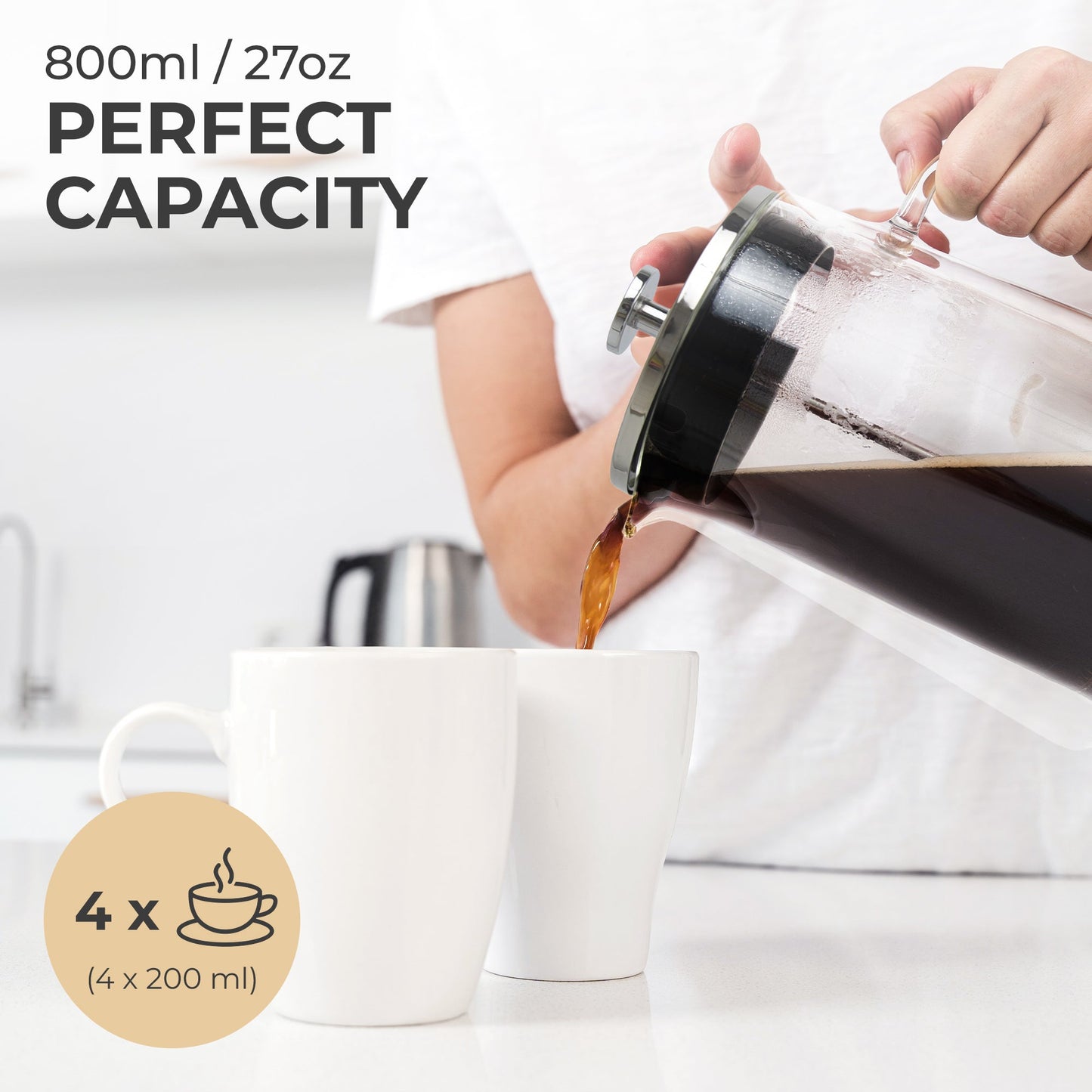 Glass French Press, KF1010
