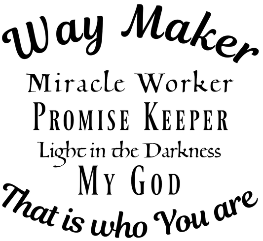 "Way Maker" Custom Laser Engraved Silicone Sleeve