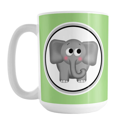 Adorable Green Elephant Mug