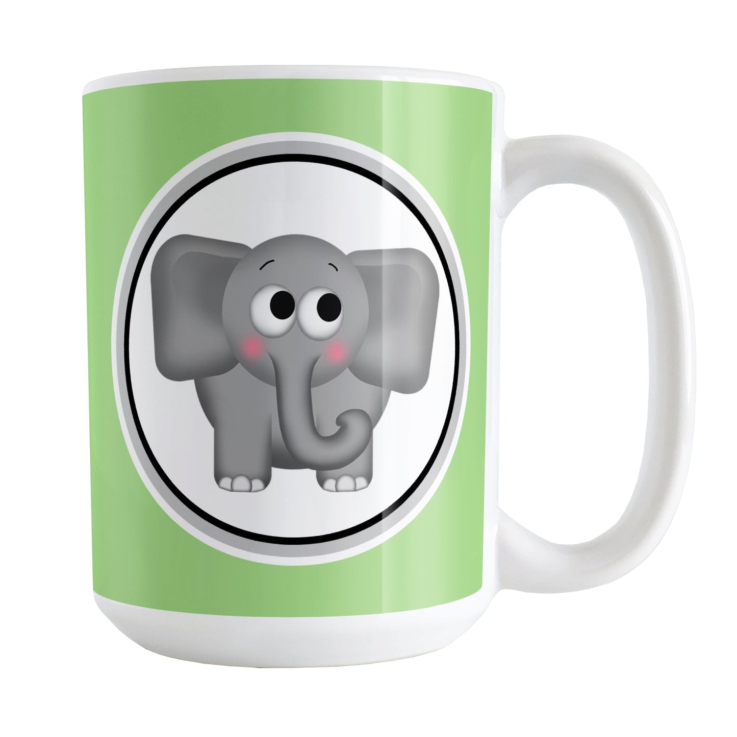 Adorable Green Elephant Mug