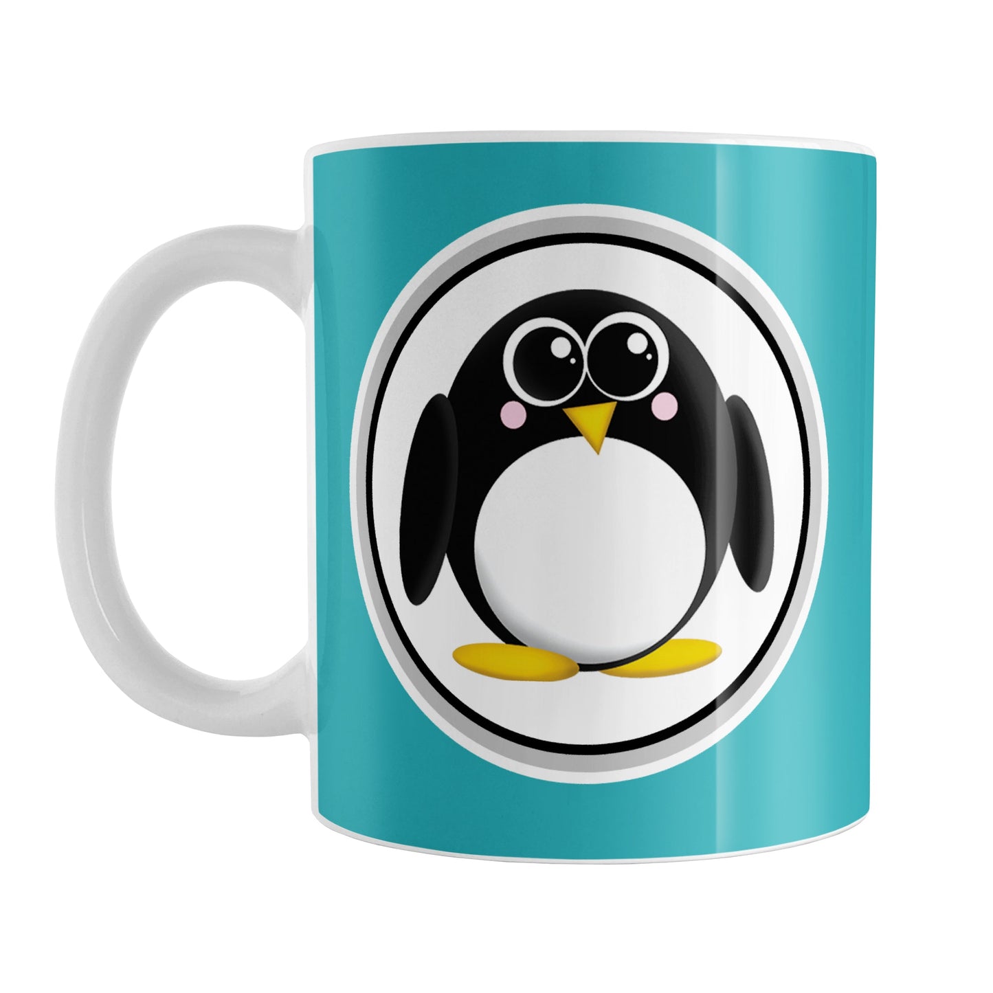 Adorable Turquoise Penguin Mug