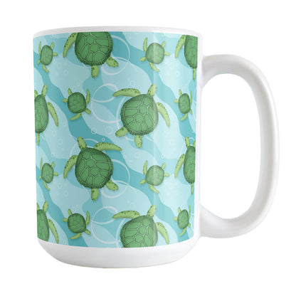 Aquatic Sea Turtle Pattern Mug