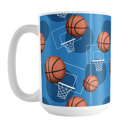 Blue Basketball Pattern Mug