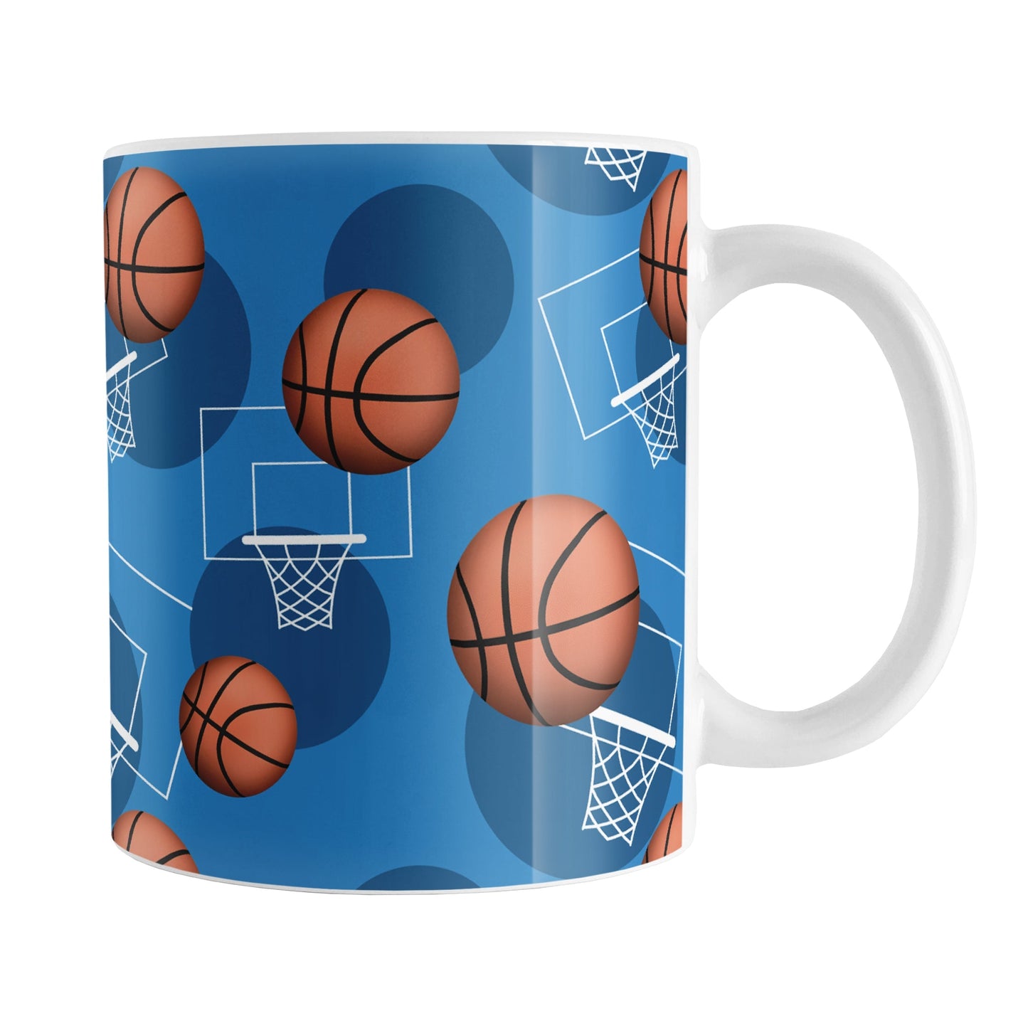Blue Basketball Pattern Mug
