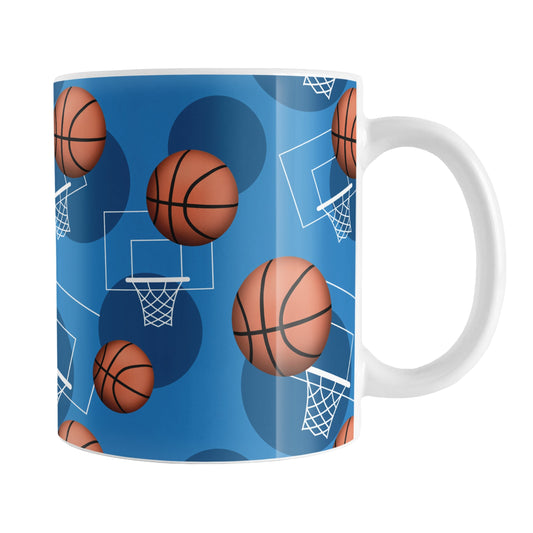 Blue Basketball Pattern Mug