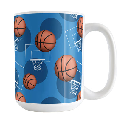 Blue Basketball Pattern Mug