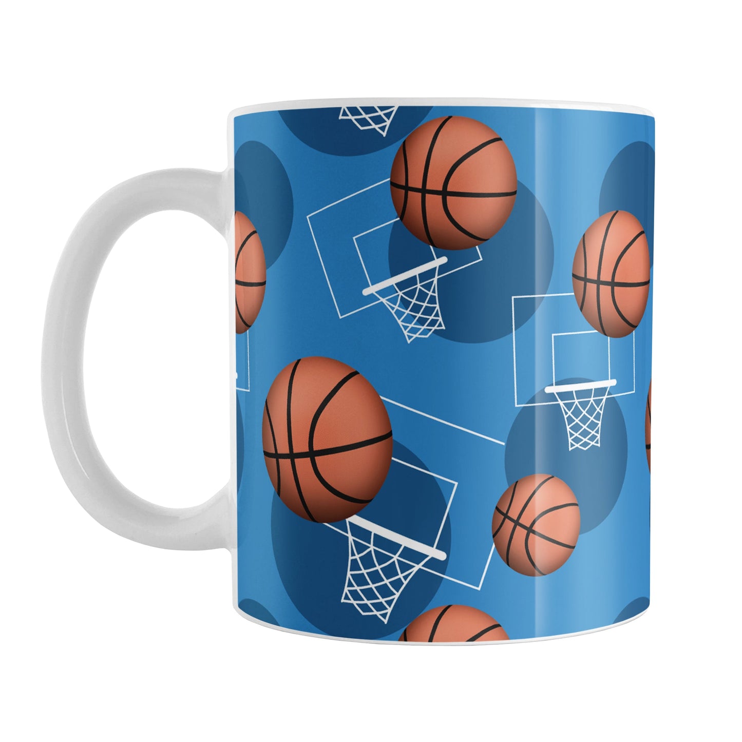 Blue Basketball Pattern Mug