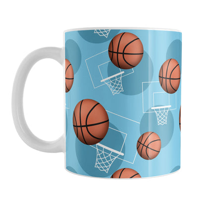 Light Blue Basketball Pattern Mug
