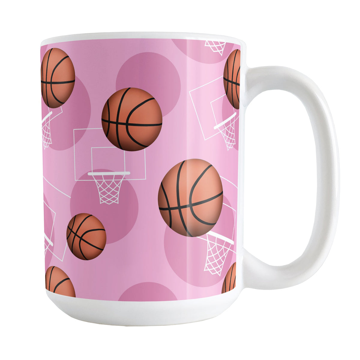 Pink Basketball Pattern Mug
