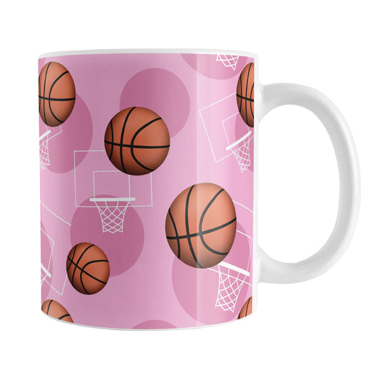 Pink Basketball Pattern Mug