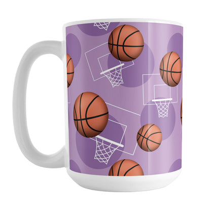 Purple Basketball Pattern Mug
