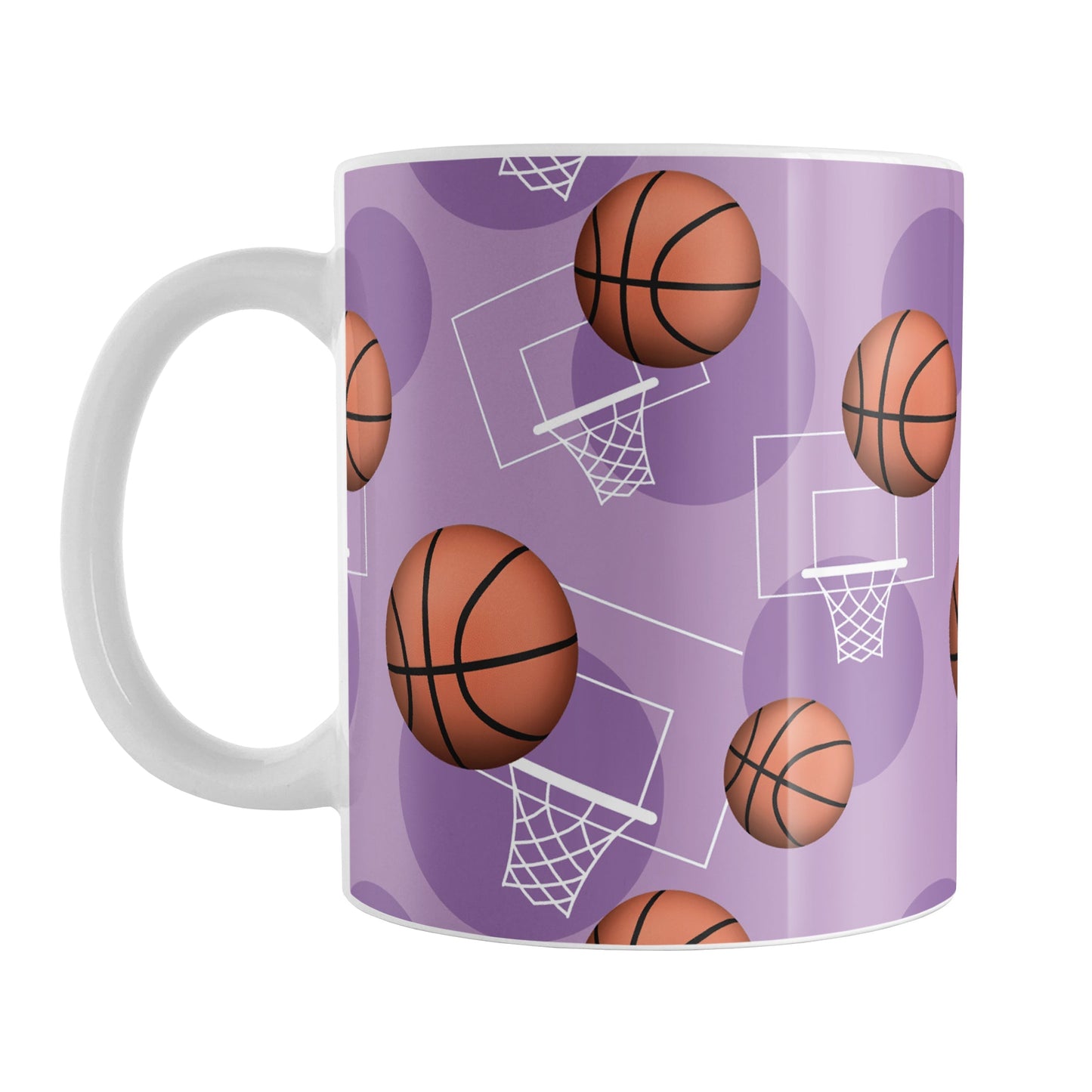 Purple Basketball Pattern Mug
