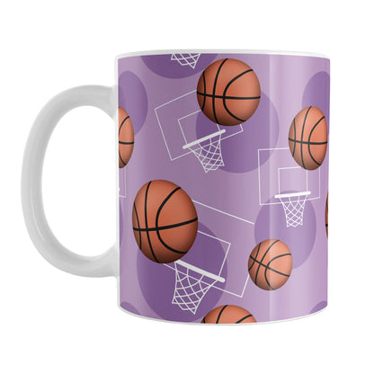 Purple Basketball Pattern Mug