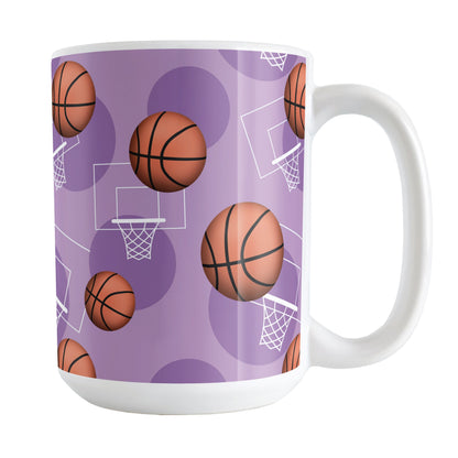 Purple Basketball Pattern Mug