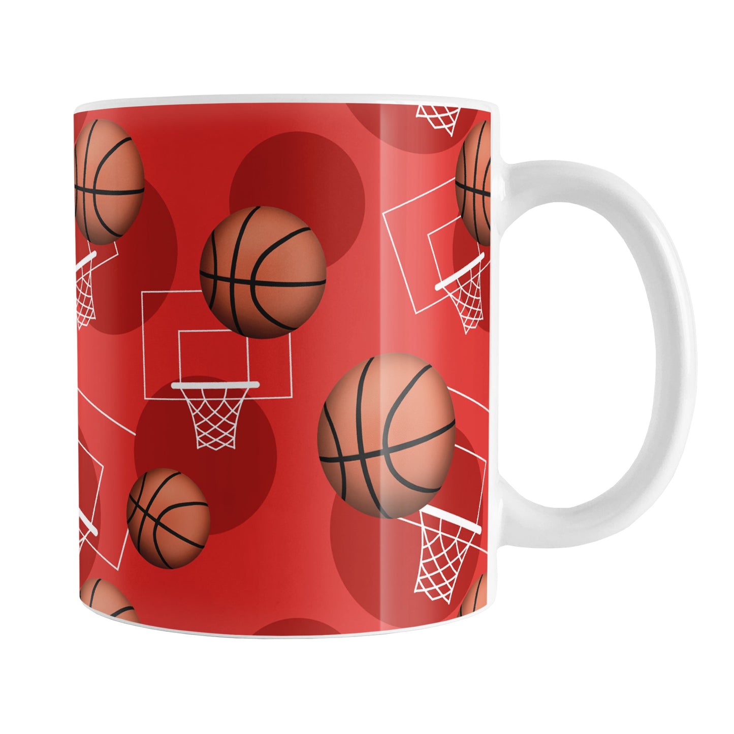 Red Basketball Pattern Mug