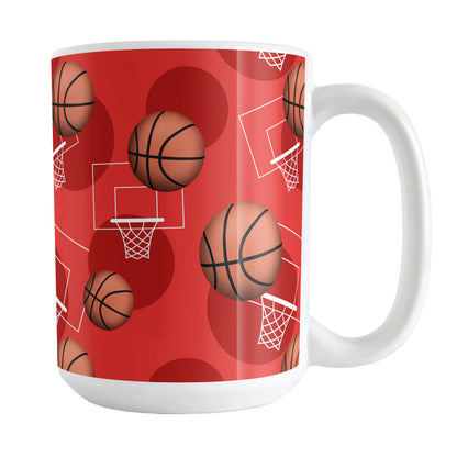 Red Basketball Pattern Mug