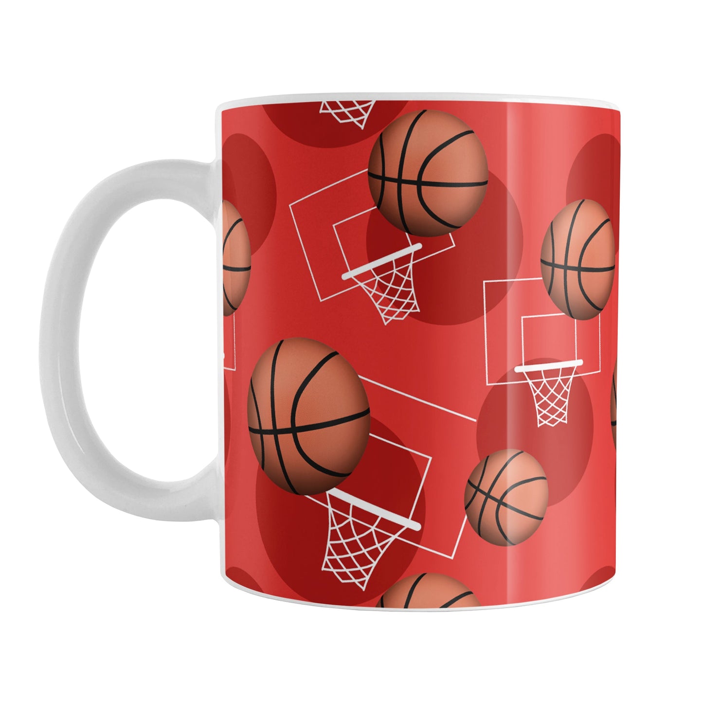 Red Basketball Pattern Mug