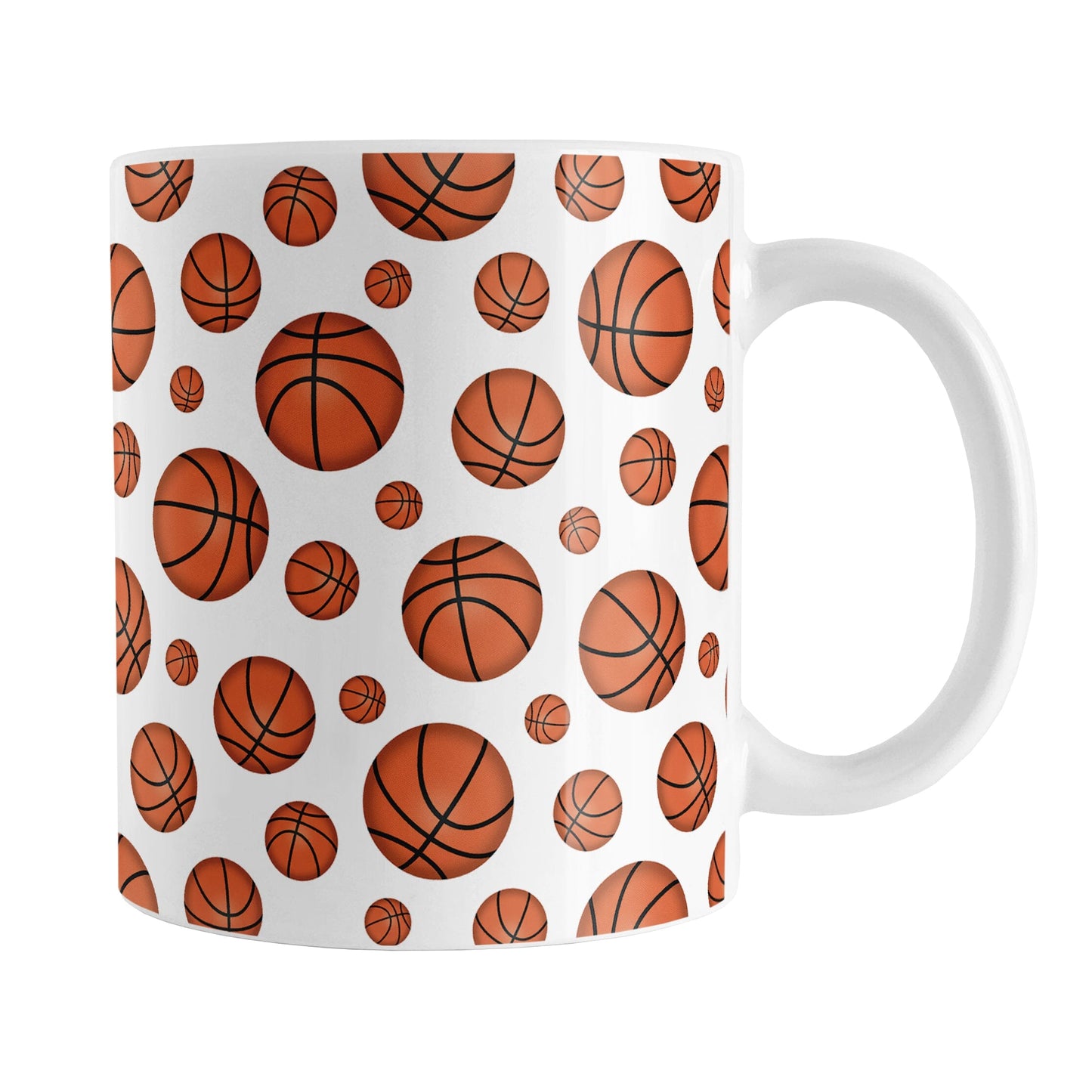 Basketballs Pattern Mug