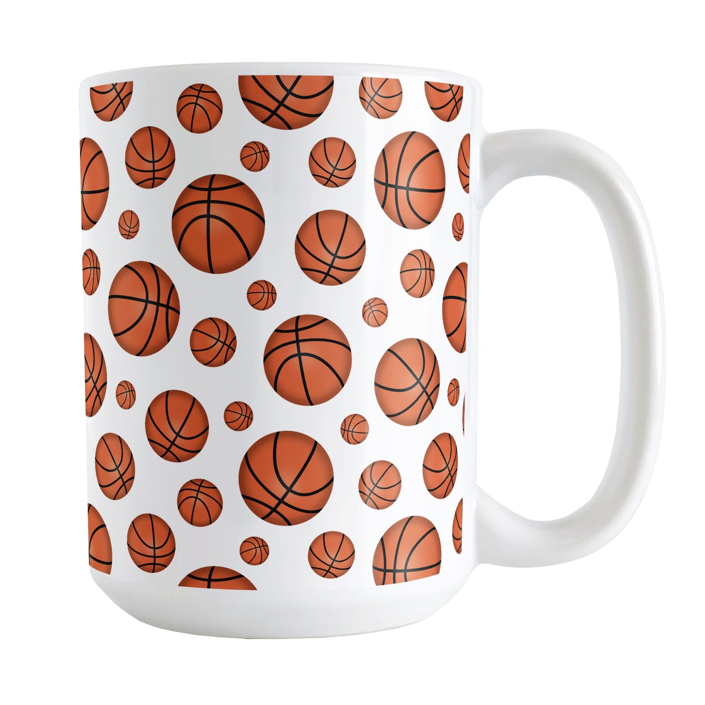 Basketballs Pattern Mug