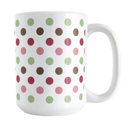 Berry Green Polka Dots Mug