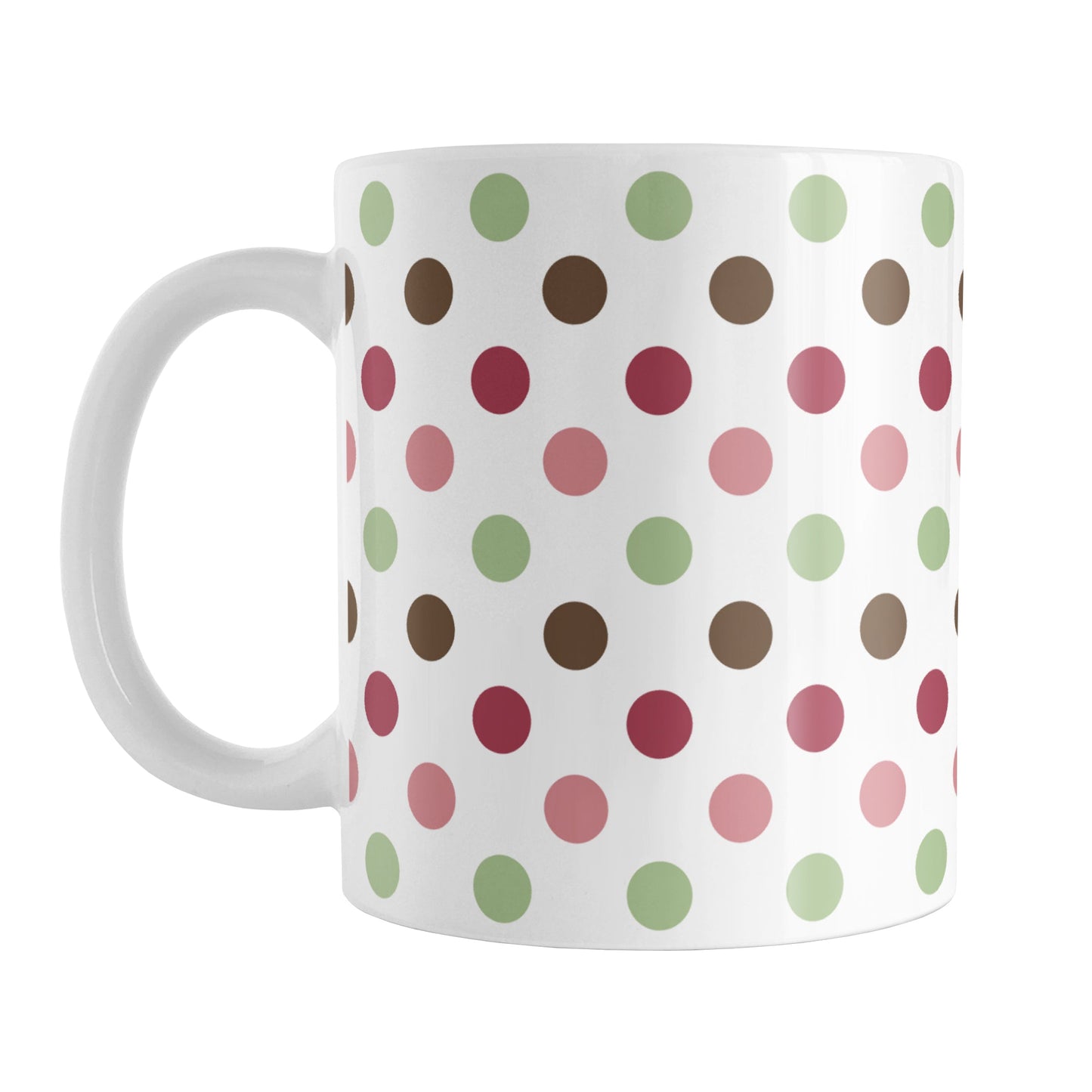 Berry Green Polka Dots Mug