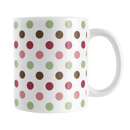 Berry Green Polka Dots Mug