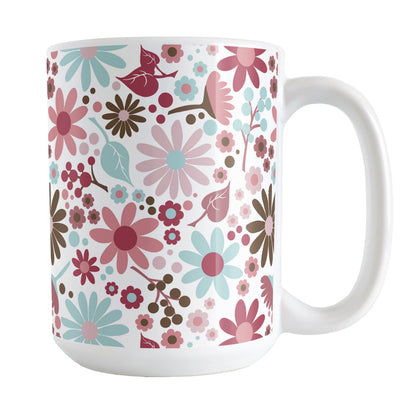 Berry Blue Summer Flowers Mug