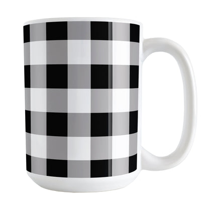 Black and White Buffalo Plaid Mug