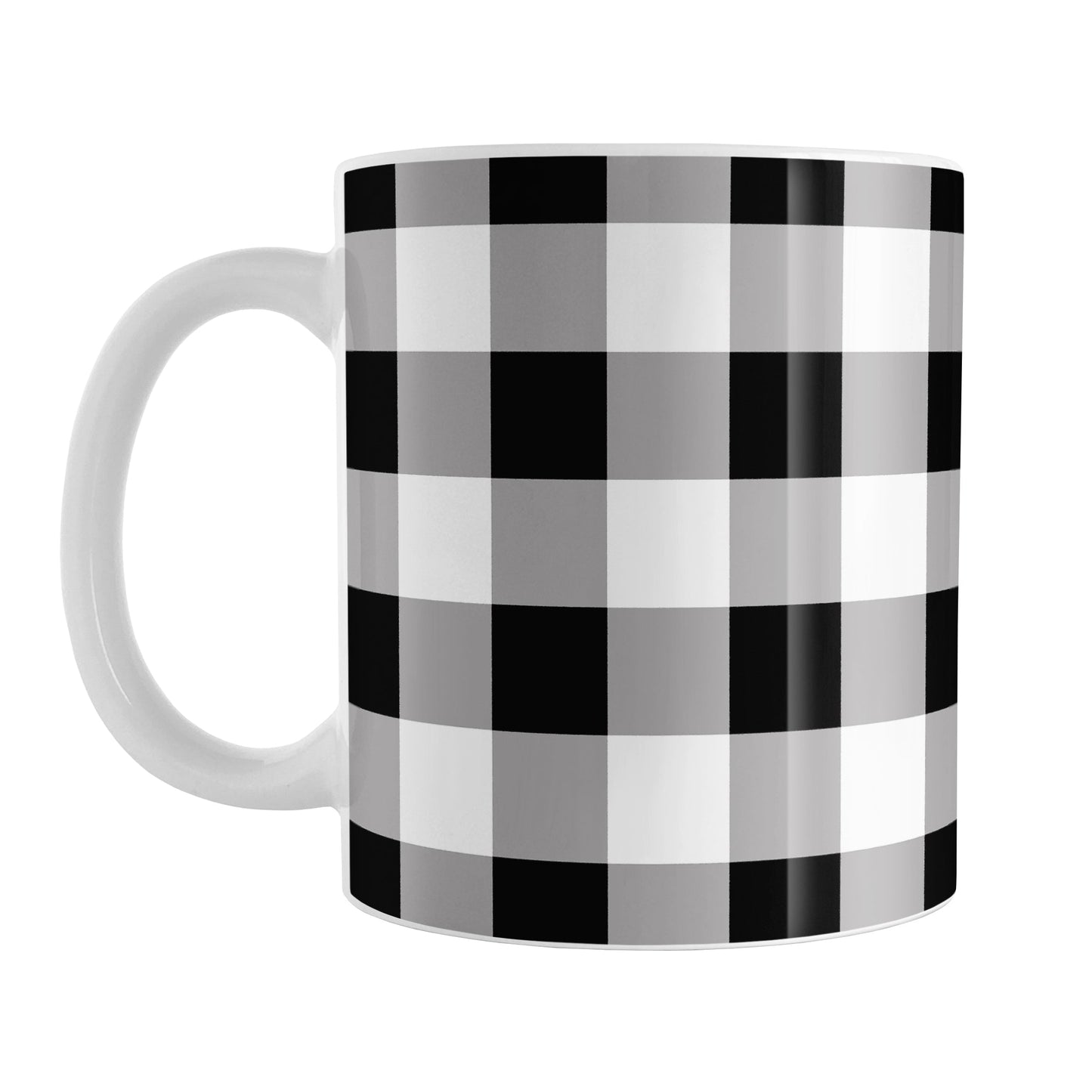 Black and White Buffalo Plaid Mug