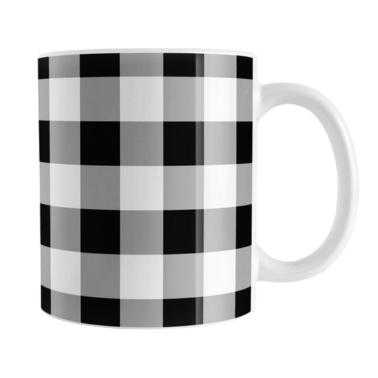 Black and White Buffalo Plaid Mug