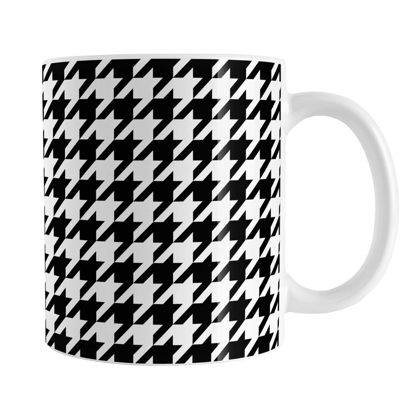 Black and White Houndstooth Mug